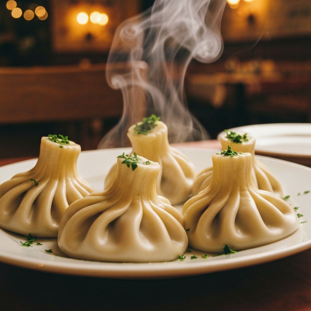 Хинкали крупный план